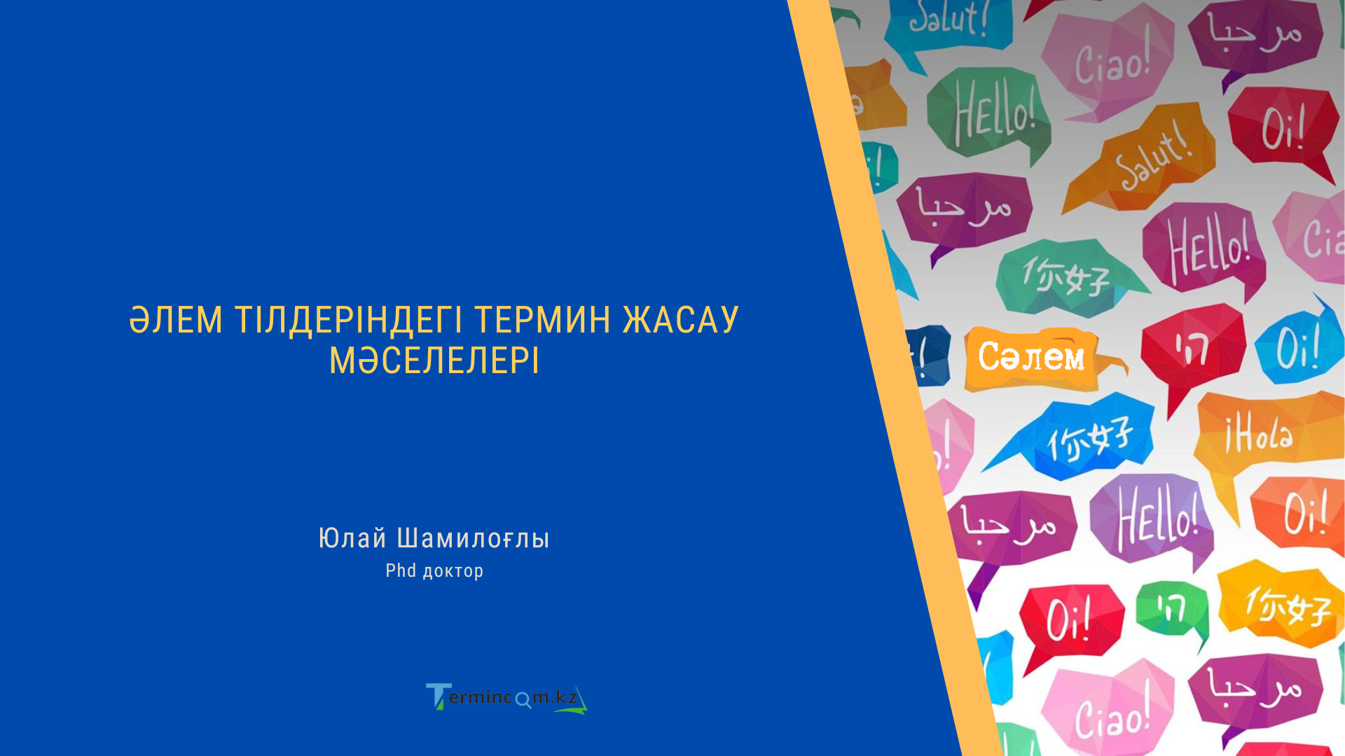 ӘЛЕМ ТІЛДЕРІНДЕГІ ТЕРМИН ЖАСАУ МӘСЕЛЕЛЕРІ